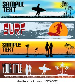 Tropical Beach Web Banner Templates