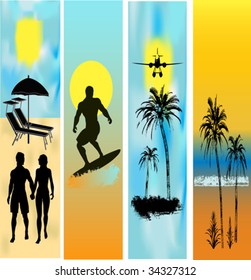 Tropical Beach Web Banner Templates