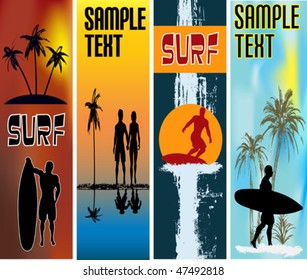 Tropical Beach Web Banner Templates