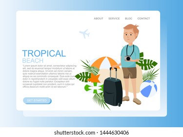 Tropical Beach, Website Banner Background