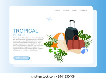 Tropical Beach, Website Banner Background