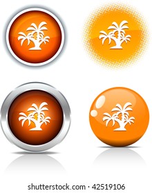   tropical beautiful buttons. Vector illustration.