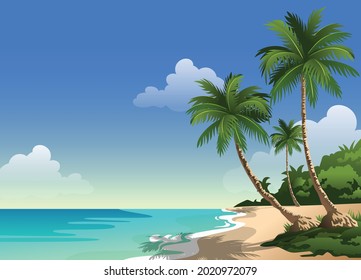 Tropical beautiful white sand beach