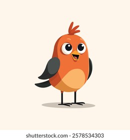 A tropical bird vector with eye-catching colors and a simple background, perfect for nature-themed artwork