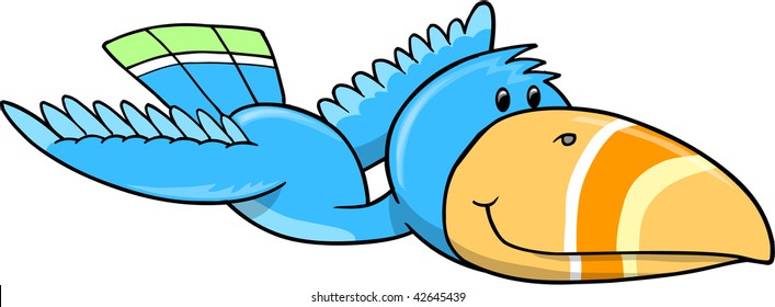 Tropical Bird Vector Illustration