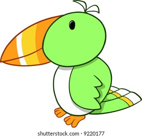 Tropical Bird Vector Illustration