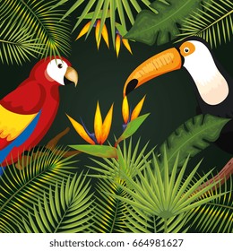 Tropical birds design