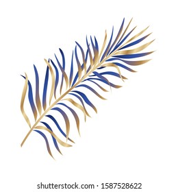 Tropical blue leaf design, Nature summer plant botany tree and decoration theme Vector illustration