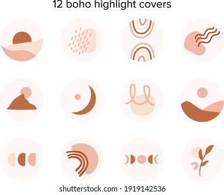 tropical boho highlight covers abstract lifestyle social media