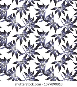 Tropical botanical Floral seamless Pattern 