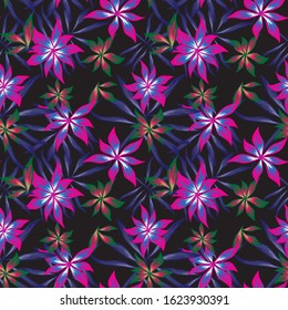 Tropical botanical Floral seamless Pattern for fashion prints, swimwear, backgrounds, websites, wallpaper, crafts