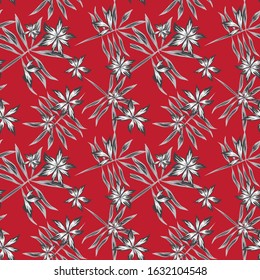 Tropical botanical Floral seamless Pattern for fashion prints, swimwear, backgrounds, websites, wallpaper, crafts