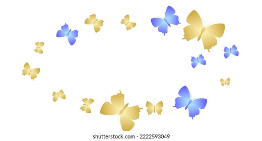 Tropical bright butterflies flying vector wallpaper. Summer ornate insects. Fancy butterflies flying kids background. Delicate wings moths graphic design. Fragile beings.
