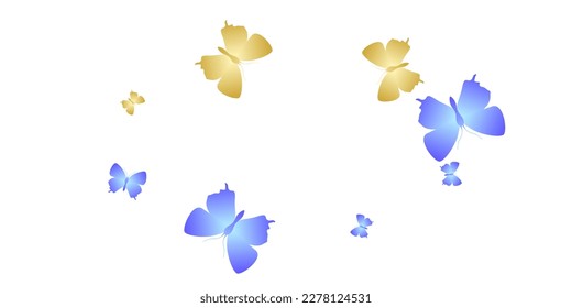 Tropical bright butterflies flying vector background. Spring funny moths. Fancy butterflies flying girly wallpaper. Gentle wings insects patten. Garden creatures.