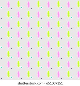 Tropical bright pattern with leaves and flowers. Jungle seamless grey background. Vector illustration.