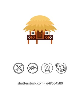 Tropical Bungalow Icon