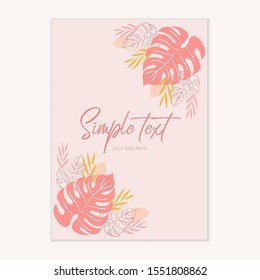Tropical card mock up. Invitation mock up