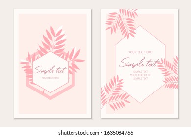 Tropical  card template. Tropical background