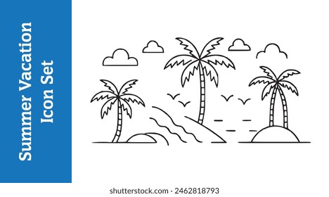Tropical Caribbean Summer Vacation travel beach.