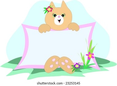 Tropical Cat with Sign Vector