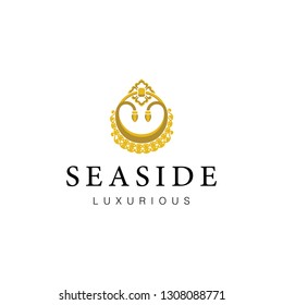 tropical classic door knob based logo design