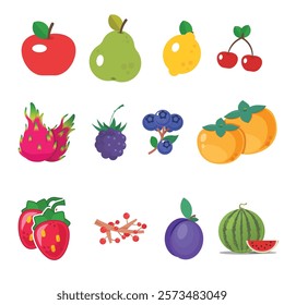 Tropical and Classic Fruit Vector Collection