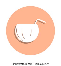 Tropical cocktail badge icon. Simple glyph, flat vector of drink icons for ui and ux, website or mobile application