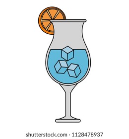 tropical cocktail cup icon