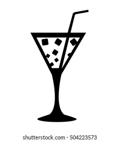 tropical cocktail cup isolated icon vector illustration design