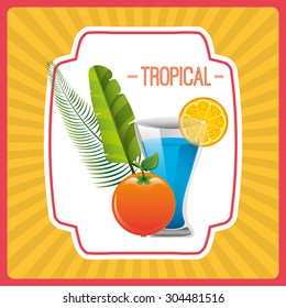 tropical cocktail design, vector illustration eps10 graphic 