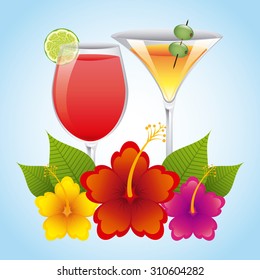 tropical cocktail design, vector illustration eps10 graphic 
