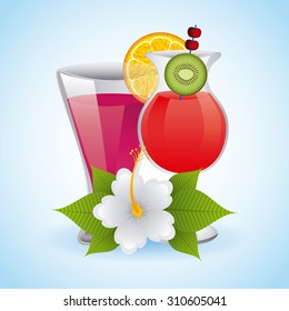 tropical cocktail design, vector illustration eps10 graphic 
