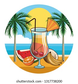 tropical cocktail drink icon