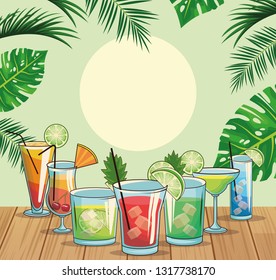 tropical cocktail drinks
