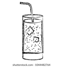 tropical cocktail in glass