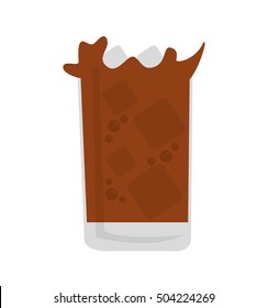 tropical cocktail glass isolated icon vector illustration design