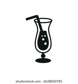 Tropical cocktail icon. Simple tropical cocktail icon for social media, app and web design. Vector illustration.