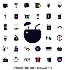 tropical cocktail icon. Universal set of web for website design and development, app development