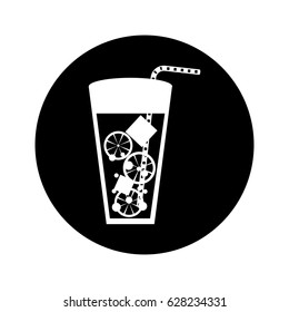 tropical cocktail isolated icon