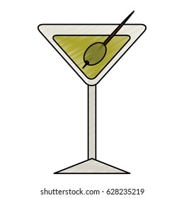 tropical cocktail isolated icon