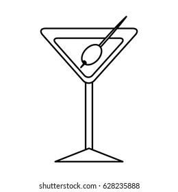 tropical cocktail isolated icon