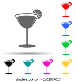 tropical cocktail multi color style icon. Simple glyph, flat vector of summer pleasure icons for ui and ux, website or mobile application
