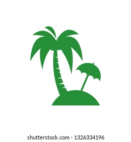 Tropical coconut icon