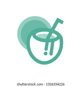 Tropical coconut icon