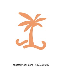 Tropical coconut icon