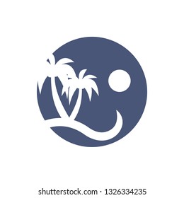Tropical coconut icon