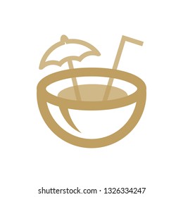 Tropical coconut icon