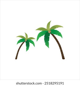 Tropical Coconut Palm Tree Vector Illustration