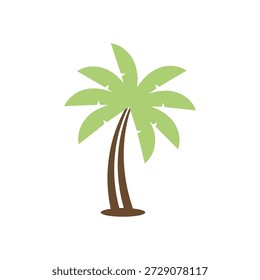 Vector de palmera de coco tropical – Icono de vacaciones de verano minimalista