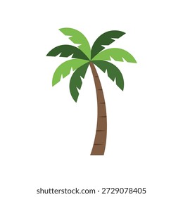 Vector de palmera de coco tropical – Icono de vacaciones de verano minimalista